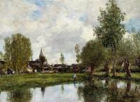 Boudin, Eugene - Village around Dunkirk